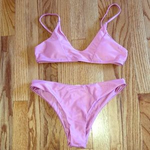 Metallic pink shimmer bikini! 👙